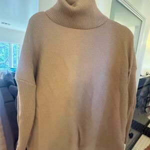 Elegant Beige Turtleneck Sweater